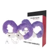 Metal Handcuffs Lilac Lined - Adjustable Comfortable Design