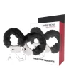 Black Lined Metal Handcuffs with Comfort Padding