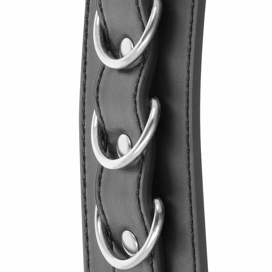 Darkness regulowane mankiety na kostki skora PVC czarne