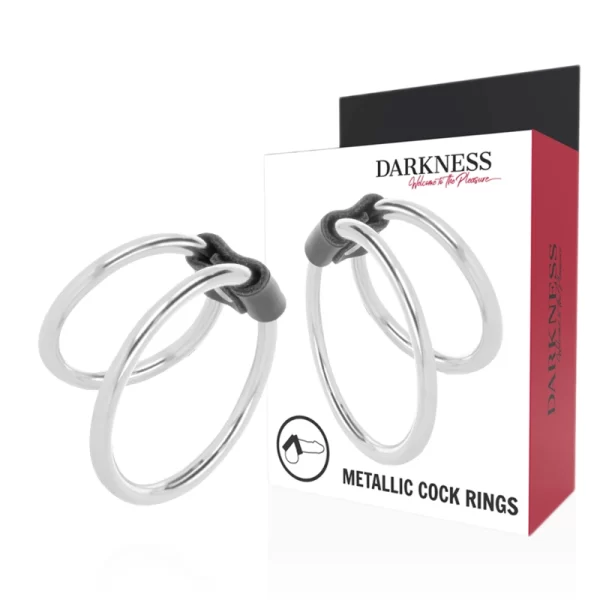 Double Metal Intimate Support Ring - Adjustable Dual Size 5/3.8 cm