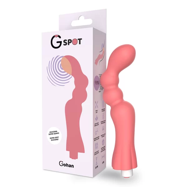 Gohan Vibrator Light Red - Ergonomic USB Rechargeable Massager