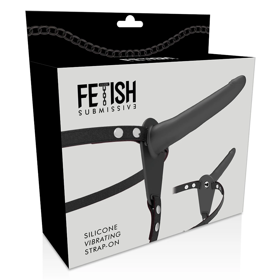 Fetish Submissive Harness Black - UprzÄ…Å¼ Intymna z WibracjÄ… 15 cm