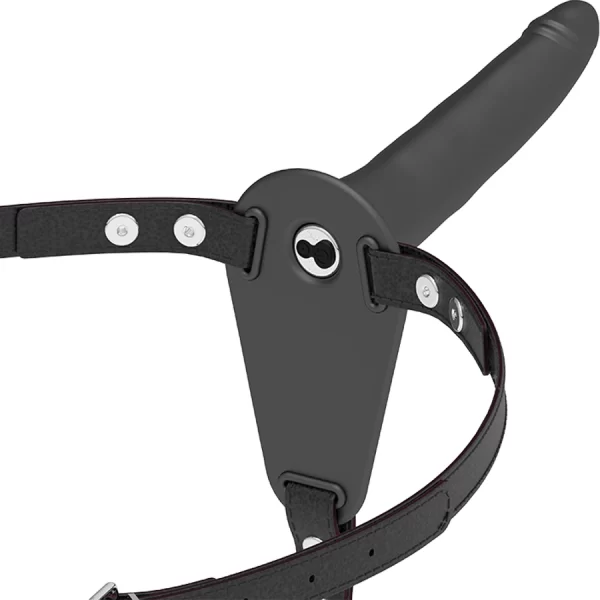 Silicone Strap-On System Black 15 cm