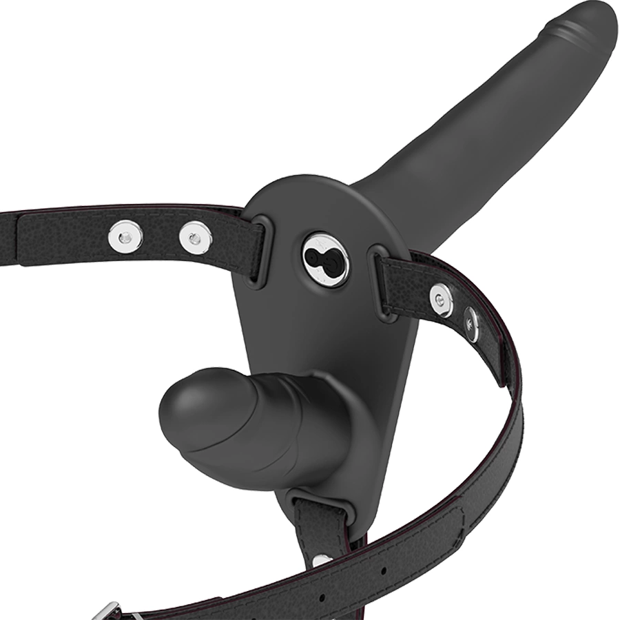 Adjustable Harness Double Motor Black Silicone System 15/8cm