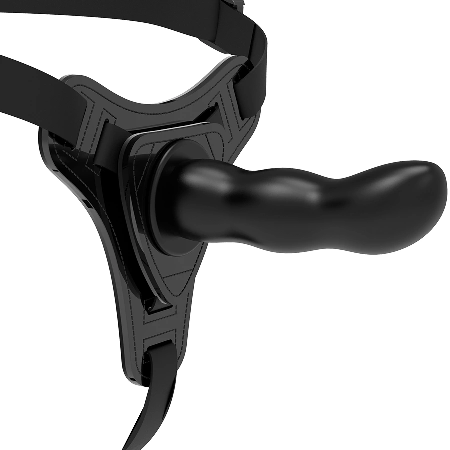 Silicone Harness Black 16 cm - Adjustable Strap System