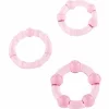 Pink Silicone Support Rings Set of 3 - Adjustable Sizes