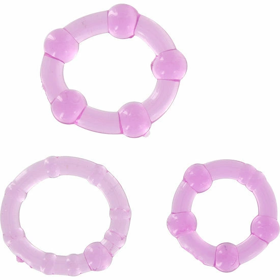 Silicone Comfort Ring Set 3pcs - Lilac