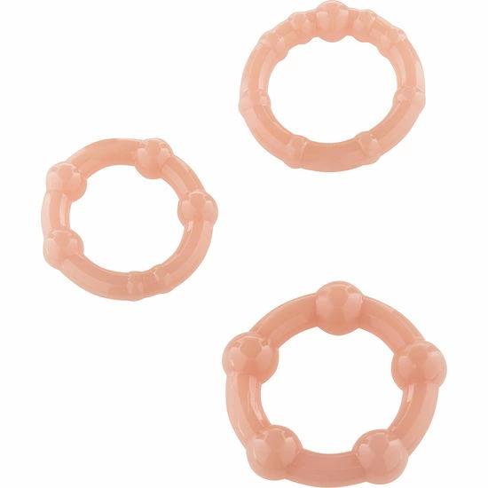 Set - Trio of Flexible Skin-Tone Support Rings Silicone