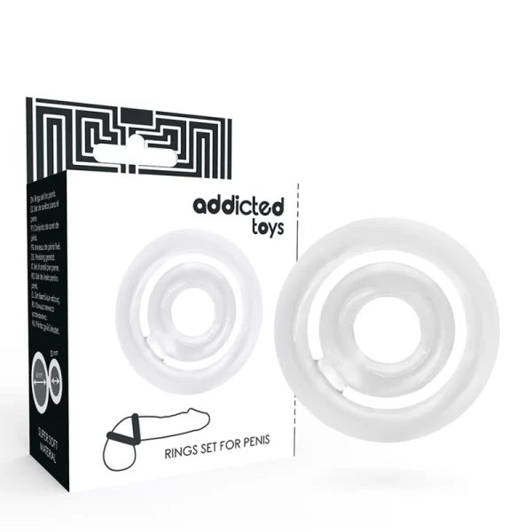 TOYS Potenz C-Ring Clear Silicone Dual Support Set 42/20mm