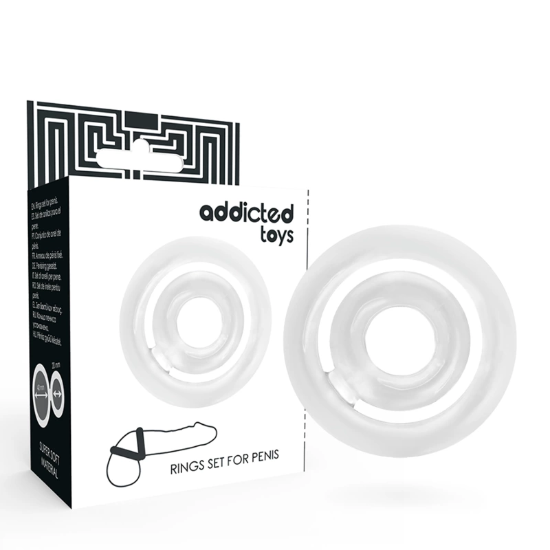 TOYS Potenz C-Ring Clear Silicone Dual Support Set 42/20mm
