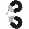 Furry Fun Cuffs Black - Soft Plush Wrist Restraint Set