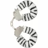 Furry Fun Cuffs Zebra - Soft Plush Wrist Restraint System