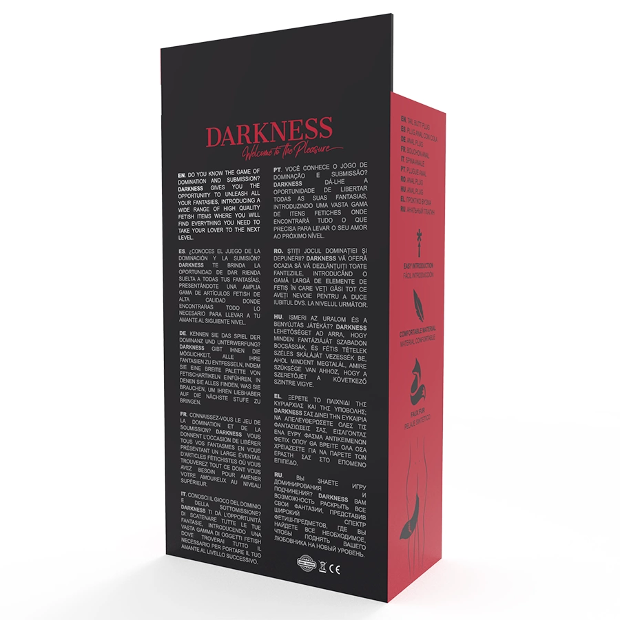 Darkness silikonowy korek z biaÅ‚ym ogonkiem 12 cm anatomiczny