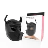 Neoprene Dog Mask - Adjustable Removable Muzzle Black/Red