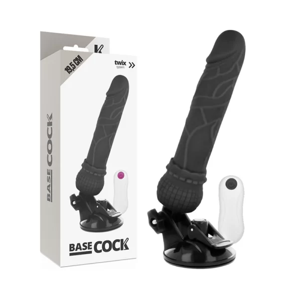 Remote-Controlled Vibrating Model Black 19.5 cm x 4 cm TPE