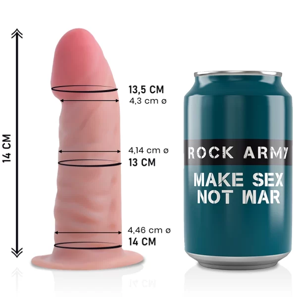 RockArmy Dual Density Tiger 14cm Intimate System with Suction Base TPE