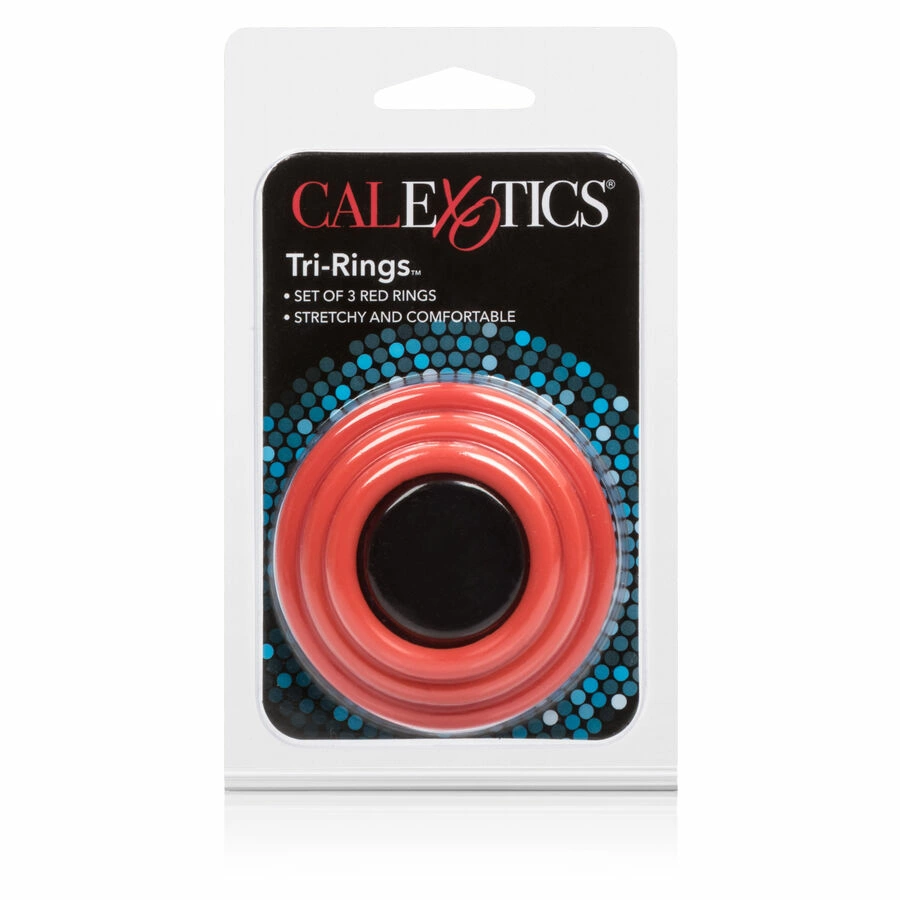 CalExotics Tri-Rings Zestaw Elastycznych PierÅ›cieni Czerwony 3 szt.