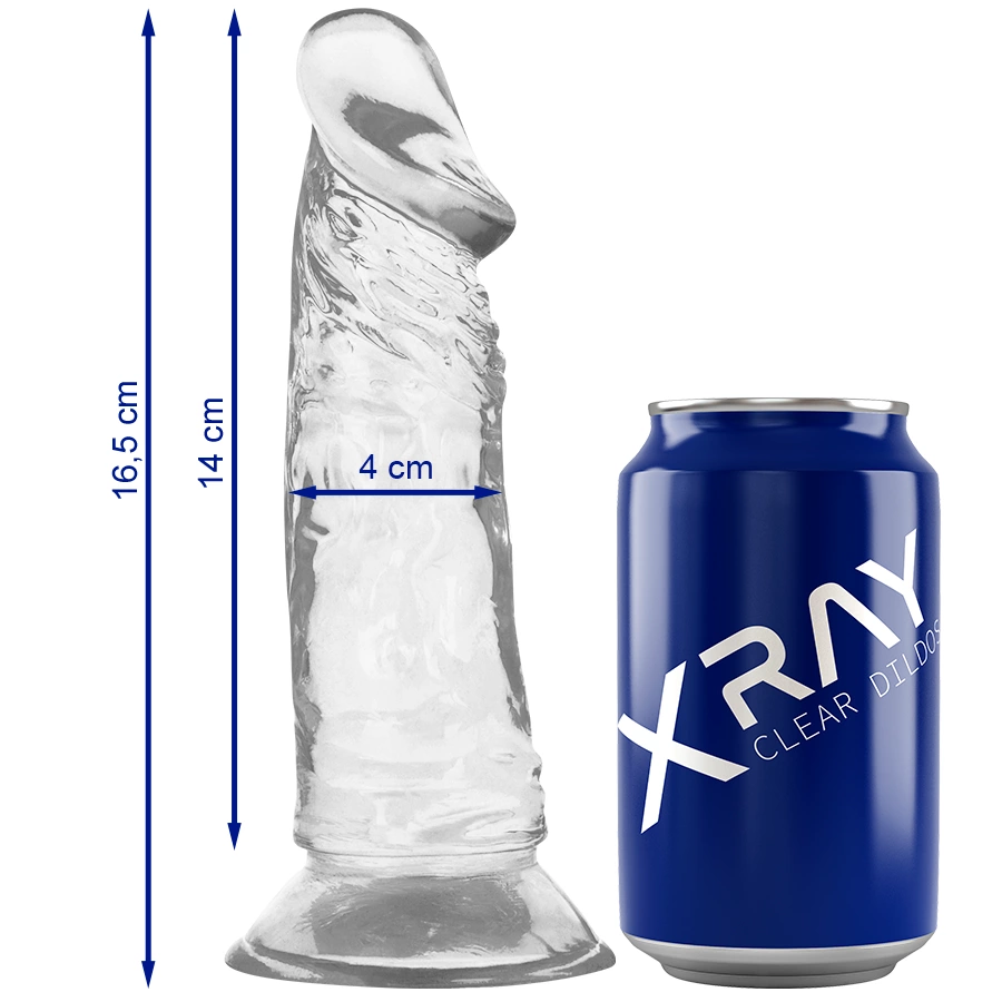 XRAY Crystal Transparent Intimate Model 16.5 cm x 4 cm Jelly Material
