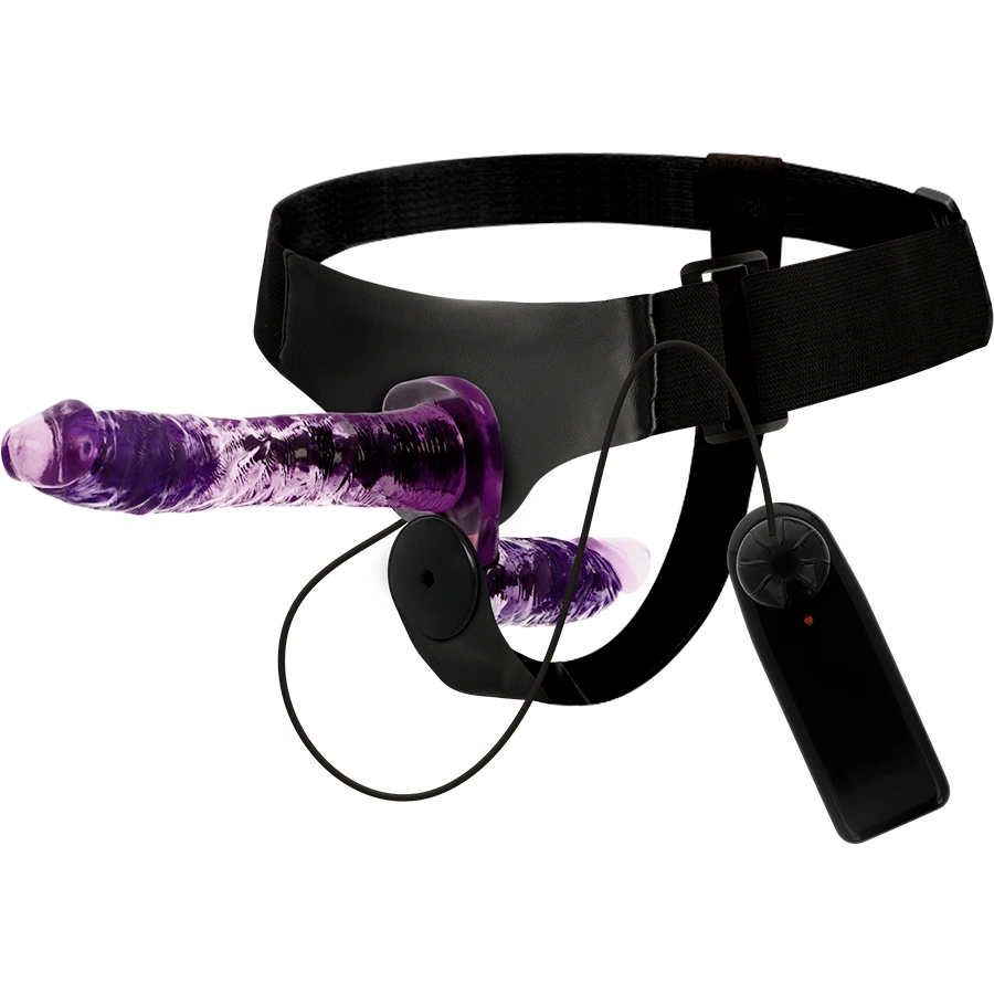 Harness Attraction Rodney - Podwojna uprzÄ…Å¼ z dwoma moduÅ‚ami wibracyjnymi 18 cm/3