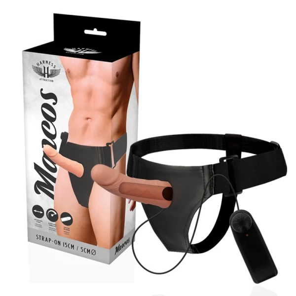 Attraction Harness RNES Hollow Frame with Vibrating System 15 cm Beige