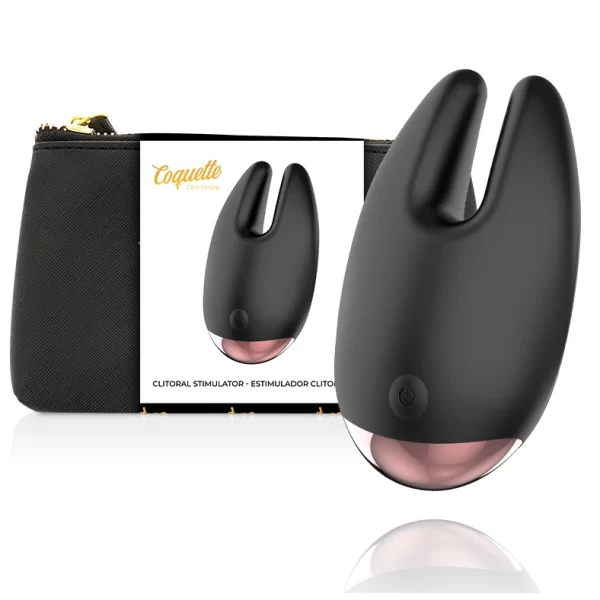 Chic Desire Black/Gold Clitoral Vibrating Device 10 Modes USB