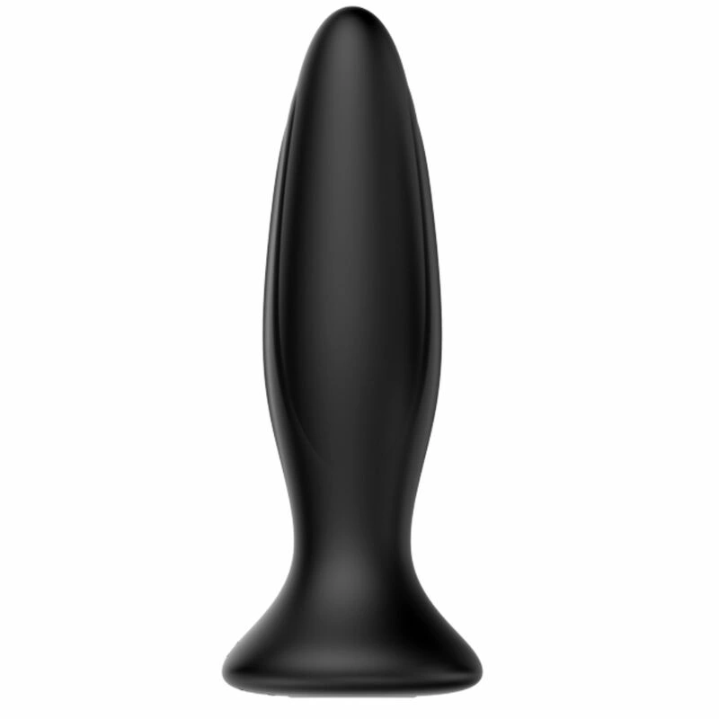 Black Rechargeable Anal Plug | 12-Mode Vibrating Silicone System
