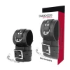Premium Faux Leather Handcuffs Adjustable Black Vinyl