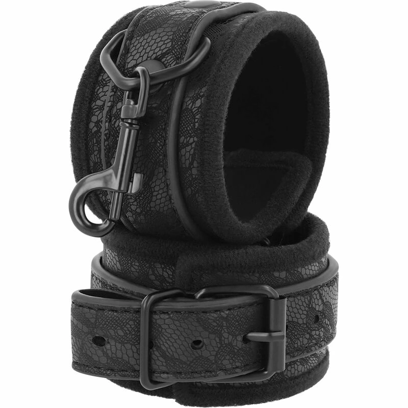 Luxe Universal Cuffs Black Vegan Leather Adjustable