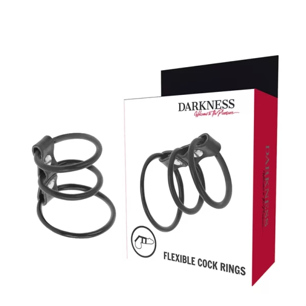 Set of 3 Flexible Rings - Adjustable TPR Intimate Support