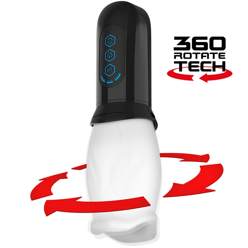 Spinjob Rotating Intimate Device 3-Speed USB TPE 8cm Black