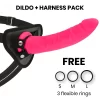Silicone Intimate System Pink 23cm Harness Set - Anelma Silicone Intimate System Pink 23cm Harness Set