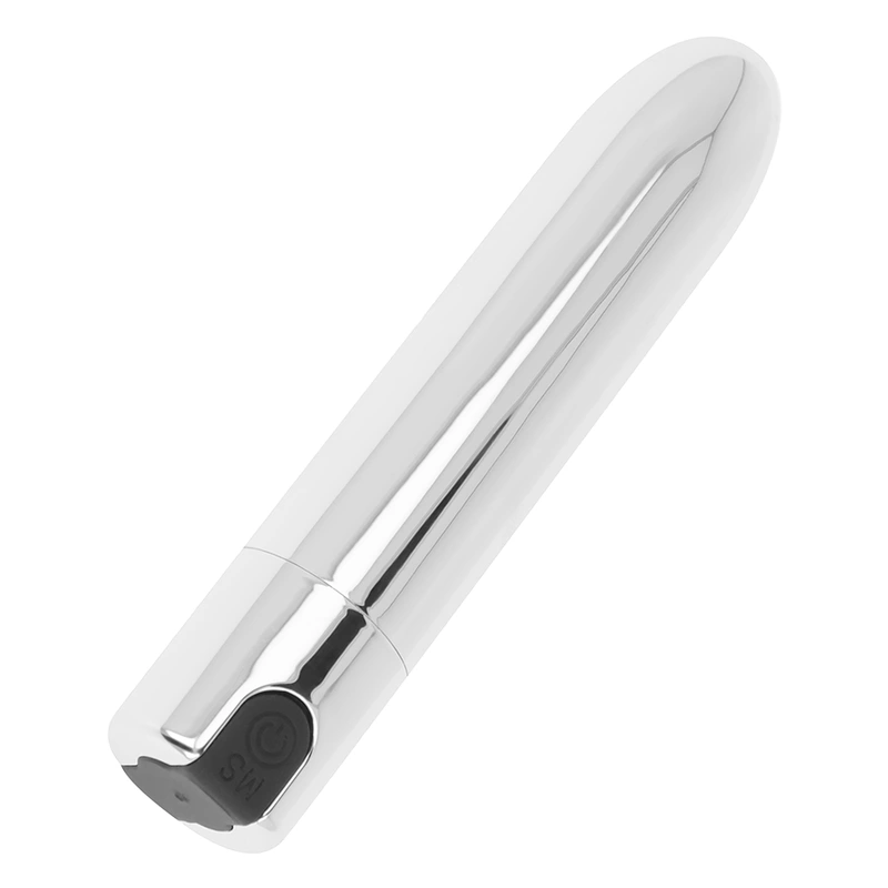 Silver Intimate Stimulation Bullet 9.5 cm USB Rechargeable