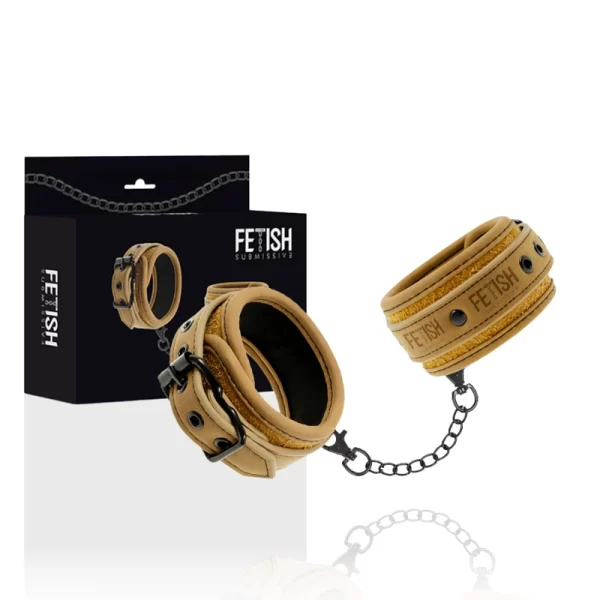 Origen Vegan Leather Handcuffs with Neoprene Lining
