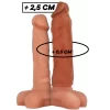 Liquid Silicone V5 Extension Sleeve Brown 11cm Adjustable Fit