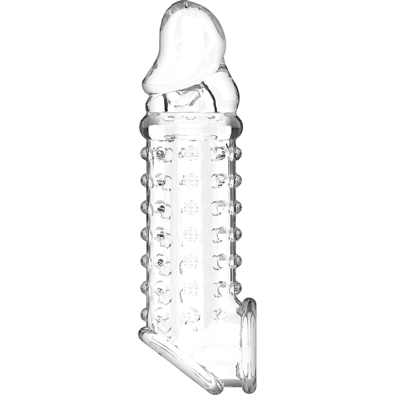 VirilXL V11 - Transparentny anatomiczny rÄ™kaw intymny z uchwytem
