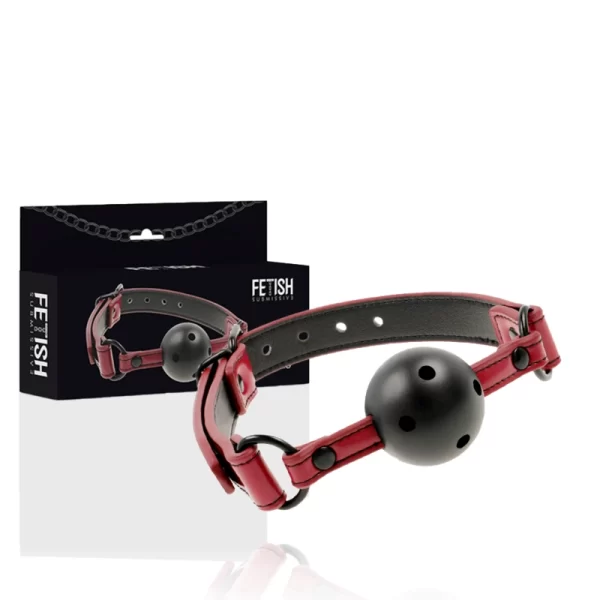 Dark Room Adjustable Vegan Leather Breathable Gag