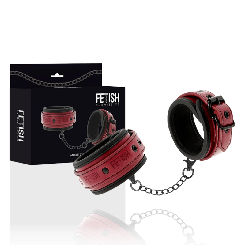 Dark Room Vegan Leather Ankle & Wrist Restraints Black