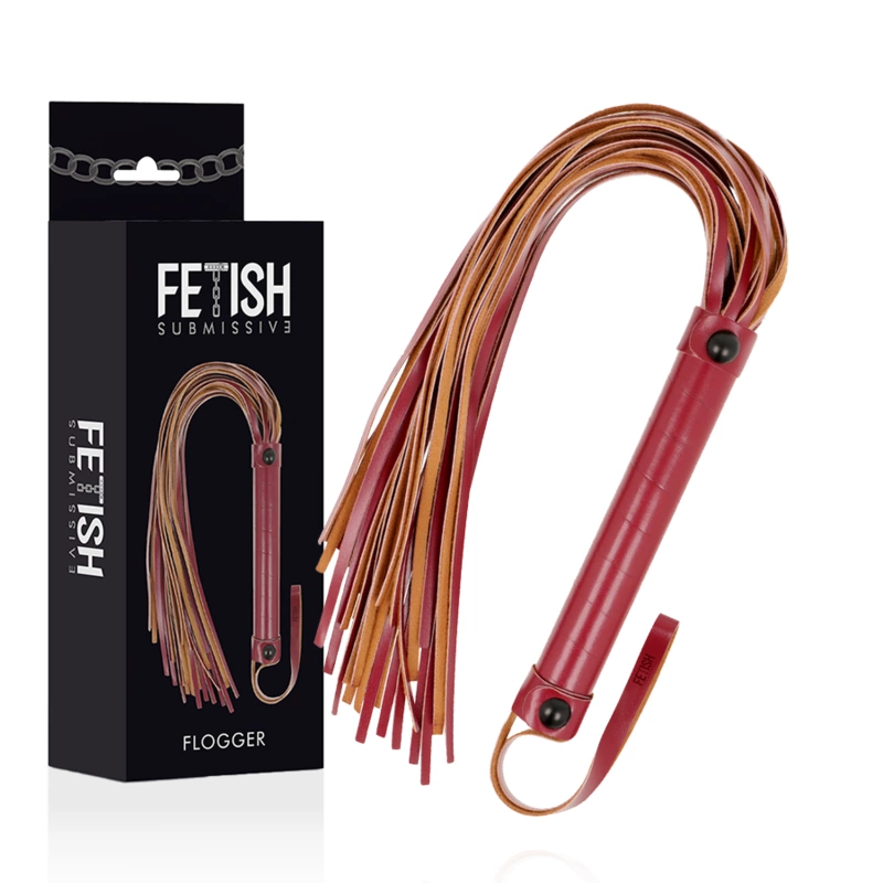 Dark Room Vegan Leather Whip 28cm - Durable Neoprene Handle