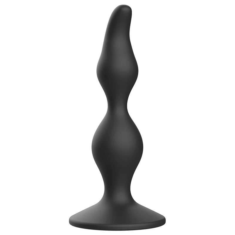 Addicted Toys Korek Analny 12 cm Czarny Silikonowy z SzerokÄ… PodstawÄ…