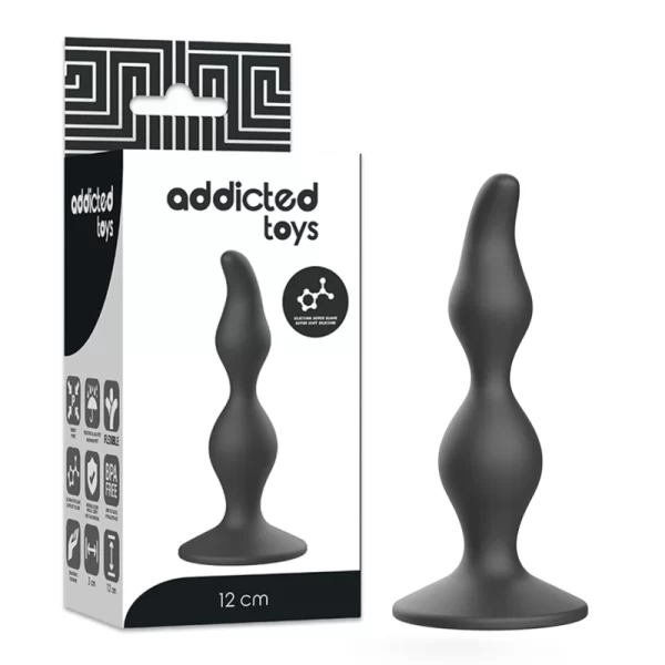 Toys Black Silicone Intimate Plug 12 cm - Beginner-Friendly