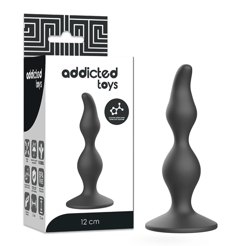 Toys Black Silicone Intimate Plug 12 cm - Beginner-Friendly