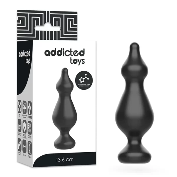 Toys Silicone Plug 13.6 cm Black - Anatomical Training Model