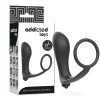 Toys Vibrating Anal Plug & Stimulation Ring Silicone Black 15cm