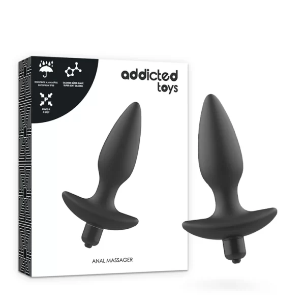 Toys Massager Plug Black - Vibrating Silicone