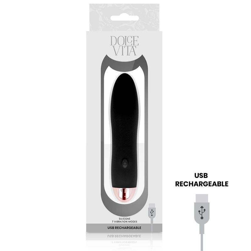 Dolce Vita Czarny Model Cztery - Wibrator USB