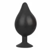 Silicone Expandable Plug with Suction Base 16cm Black