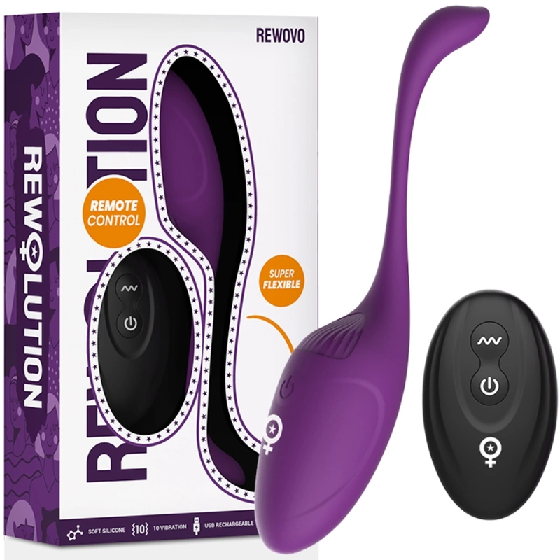 REWOVO Remote Control Silicone Egg Vibrator