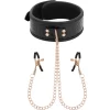 Black Edition Adjustable Collar with Neoprene & Nipple Clips