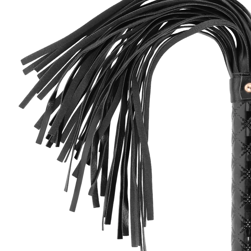 Black Edition Vegan Leather Impact Whip - Advanced Handle Design