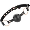Black Edition Vegan Leather Breathable Ball Gag Adjustable